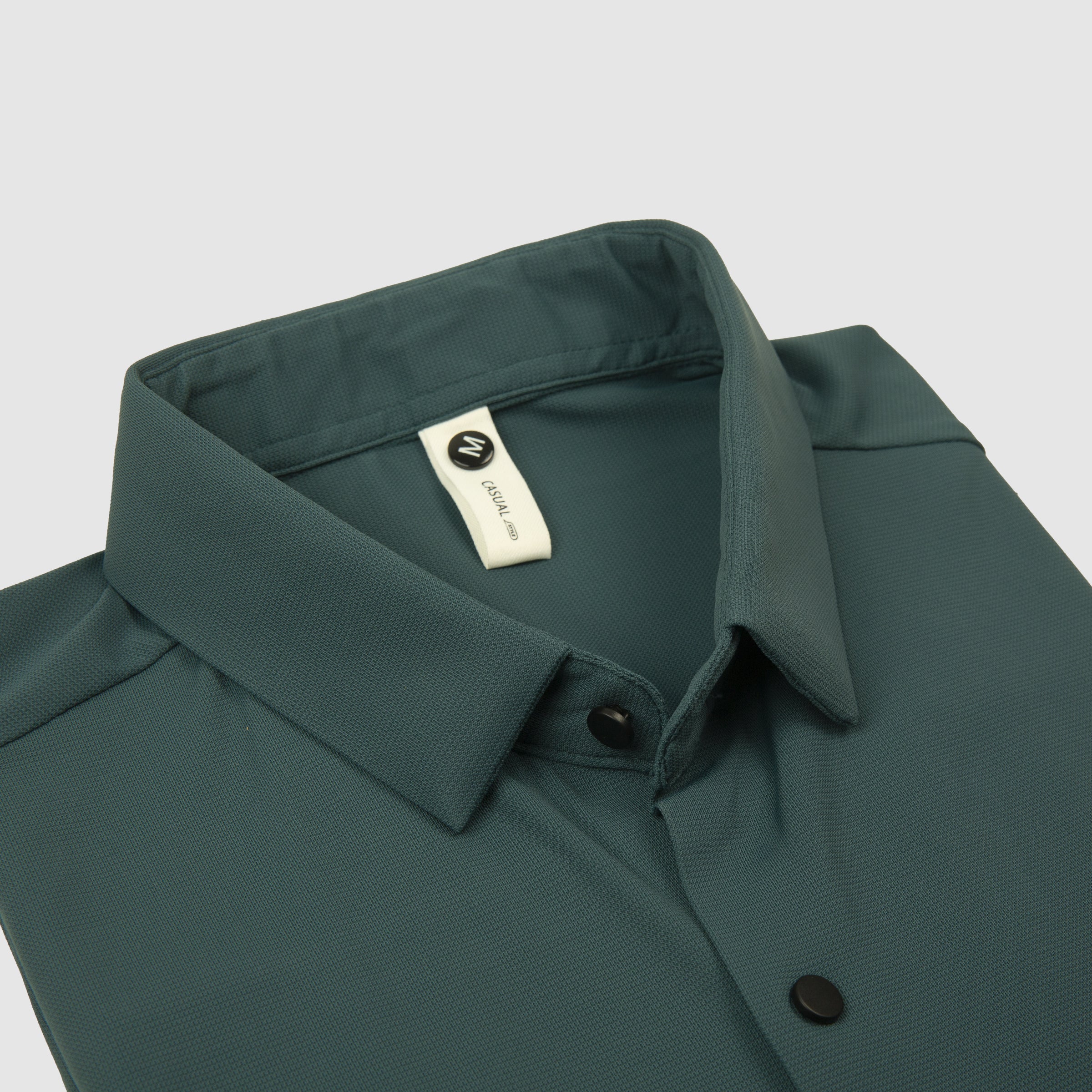 Ice Silk Material Plain Stretchable Shirt Full Sleeves - Sea Green