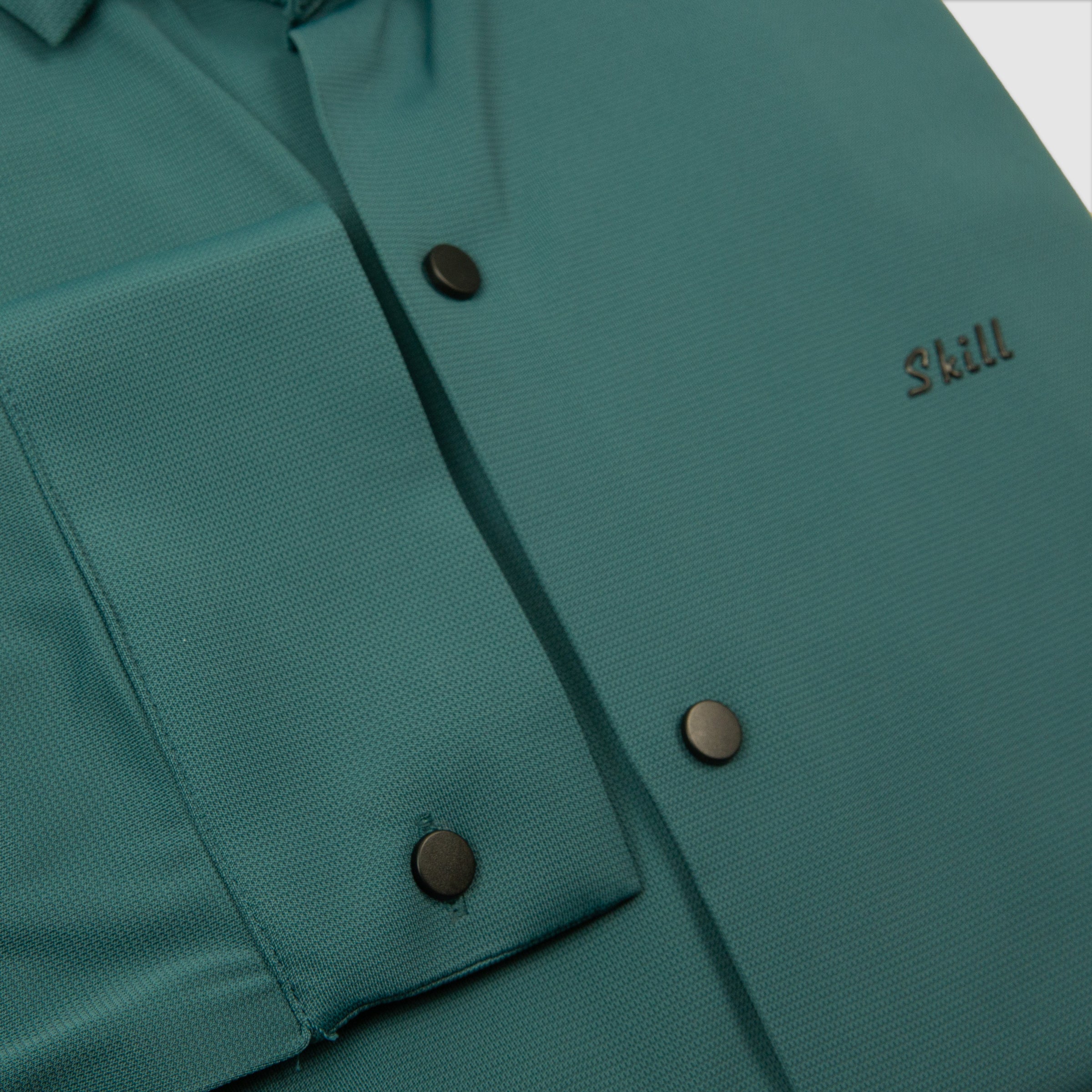 Ice Silk Material Plain Stretchable Shirt Full Sleeves - Sea Green