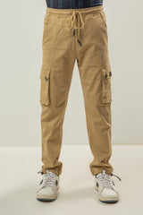 Cotton Twill Cargo Pants - Fawn