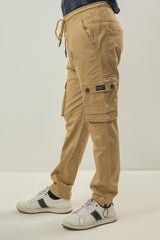 Cotton Twill Cargo Pants - Fawn