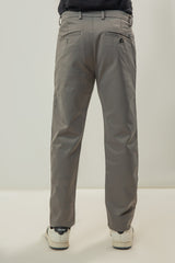 Skin Fitted Cotton Chinos Self Material - Gray