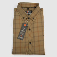 Formal Check Shirt (Brown)