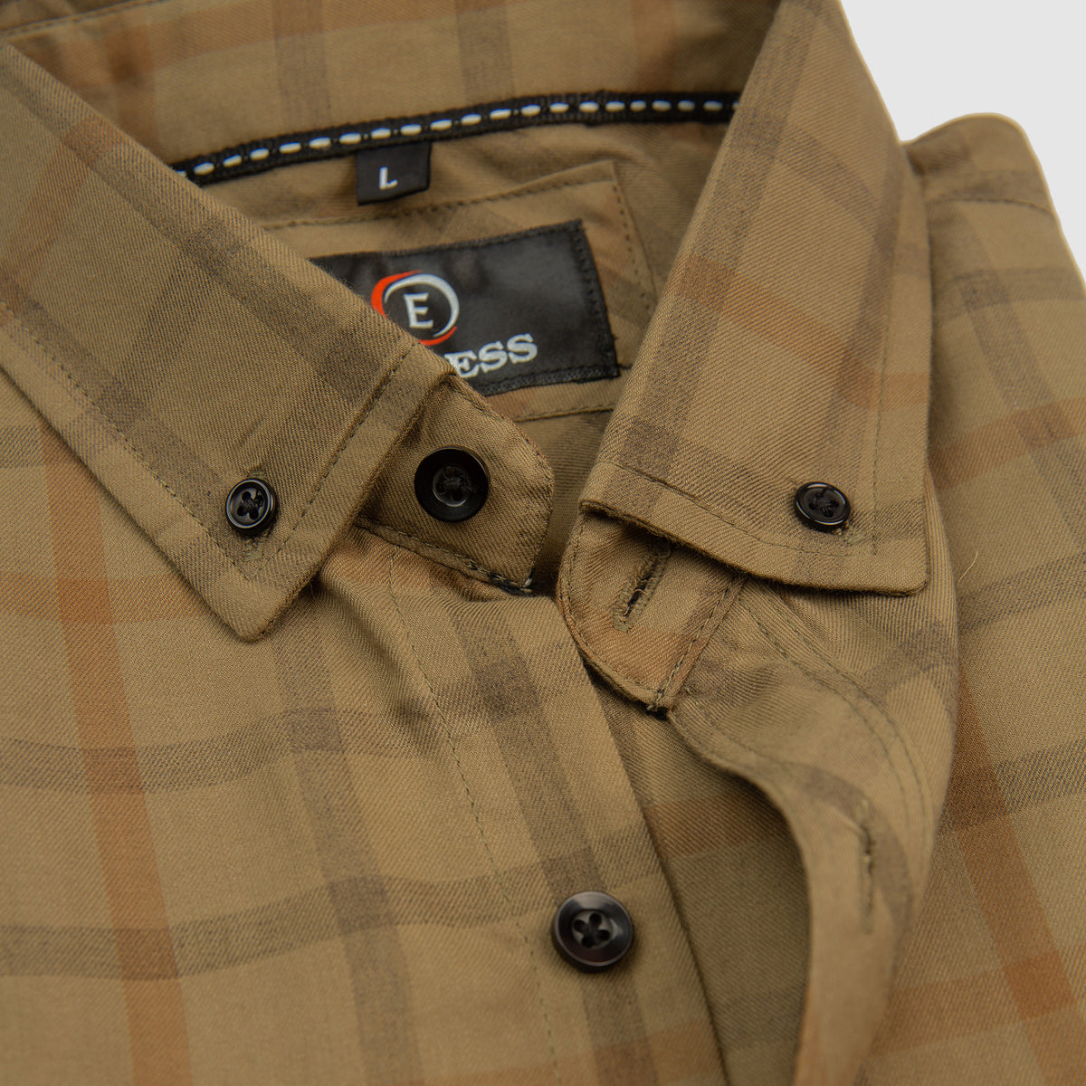 Formal Check Shirt (Brown)