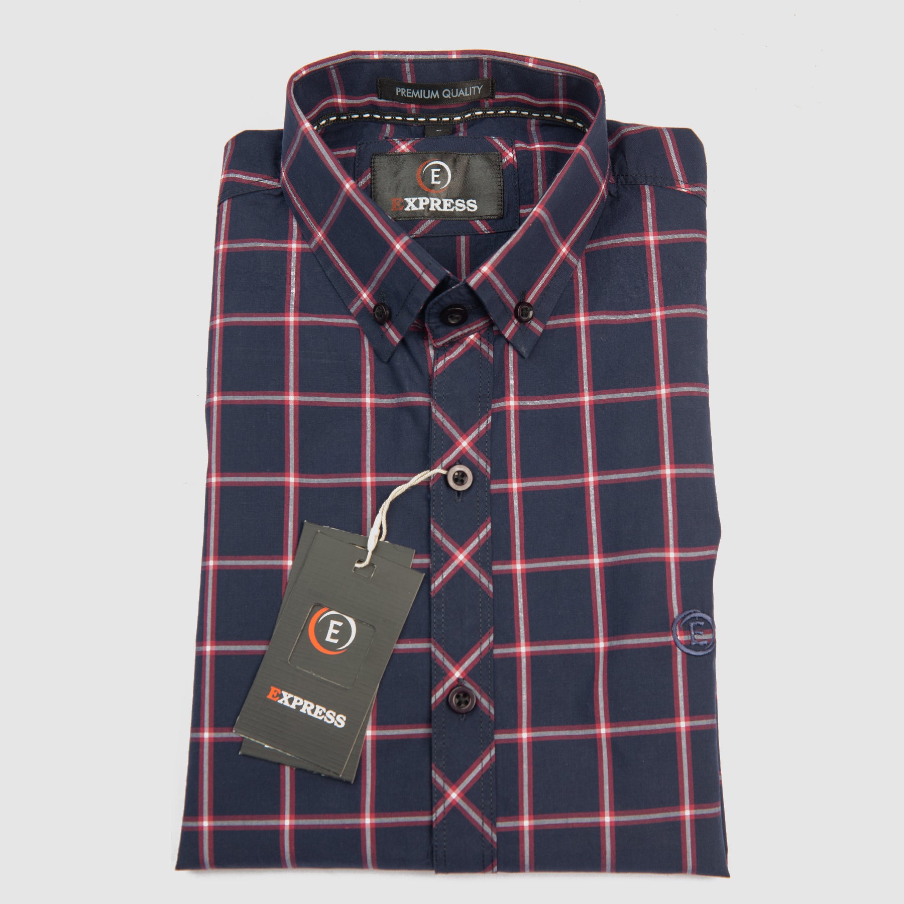 Formal Check Shirt (Blue and Purple)