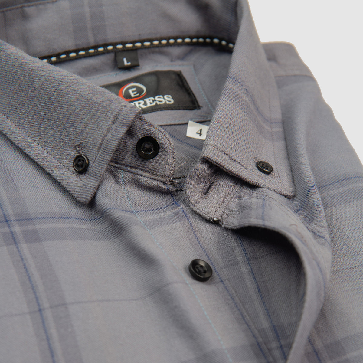 Formal Check Shirt (Gray)