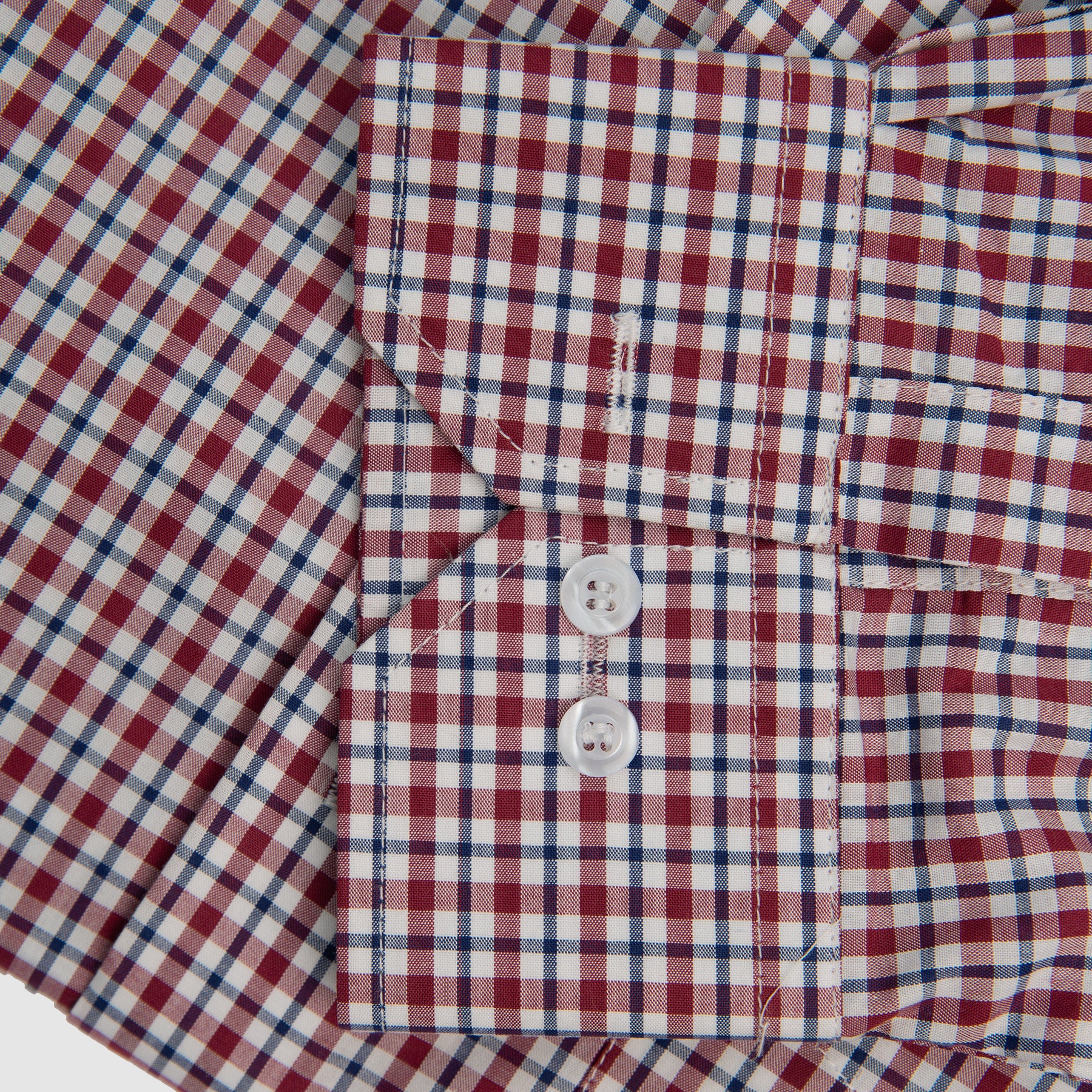 Formal Check Shirt (Dark Maroon)