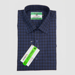 Formal Check Shirt (Blue)