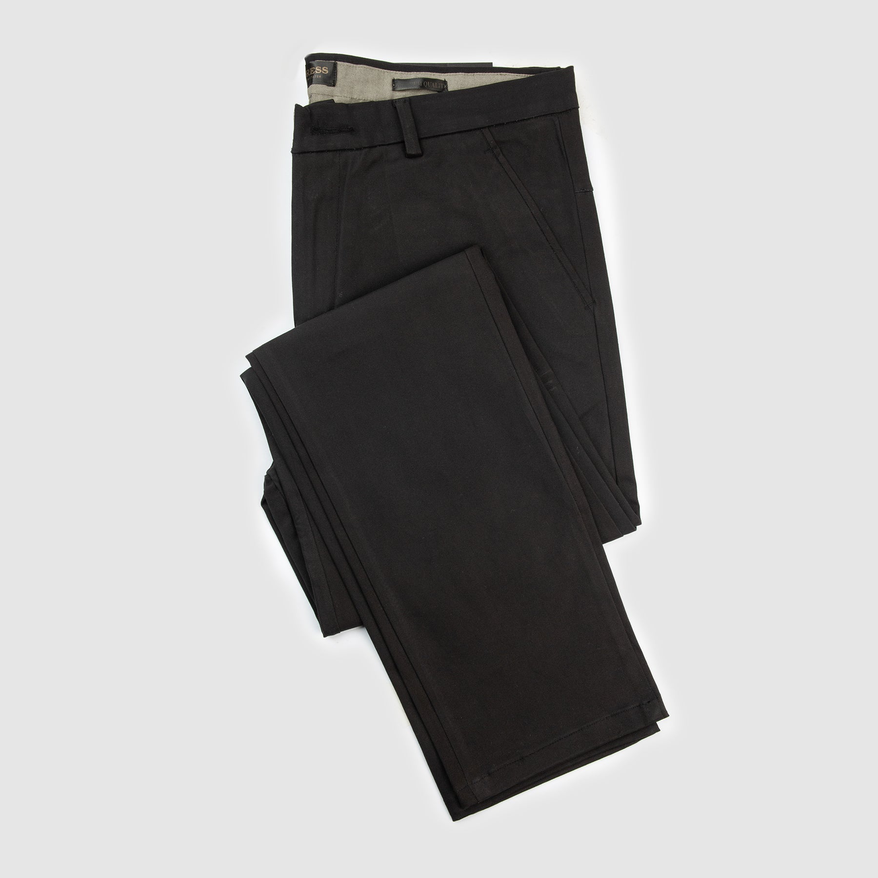 Black Skin Fitted Cotton Chinos