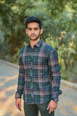 Formal Check Shirt (Blue and Purple) (Copy)